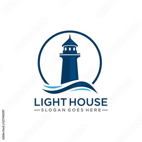 Obraz Lighthouse logo template