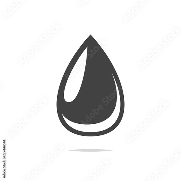Fototapeta Water drop icon vector isolated transparent
