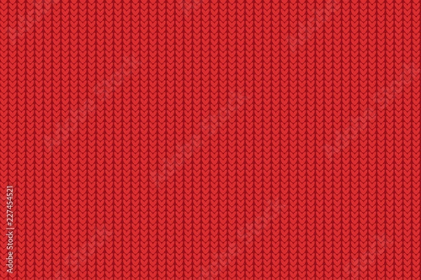 Obraz Seamless Christmas red knitted pattern.