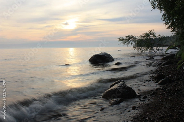 Obraz Evening on the lake