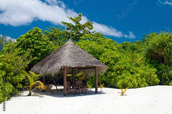 Obraz Schattige Strohhütte am Strand