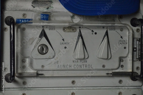 Obraz Cold War Nuclear Missile Launch Switch Panel