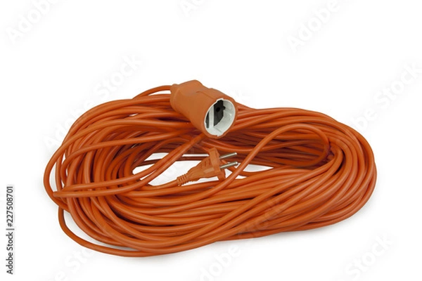 Fototapeta Power extension cord with Plug and Socket.