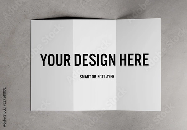 Obraz Broszura potrójna na temat makiety betonu