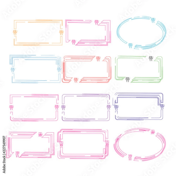 Fototapeta text box frame template vector