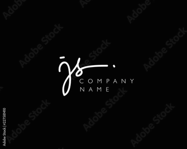 Obraz J S Initial handwriting logo