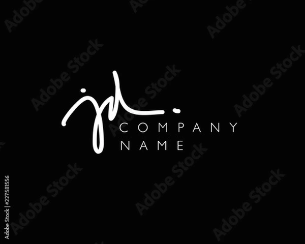 Obraz J D Initial handwriting logo