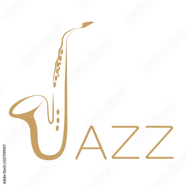 Obraz The letter design of the jazz. Isolated on white background.