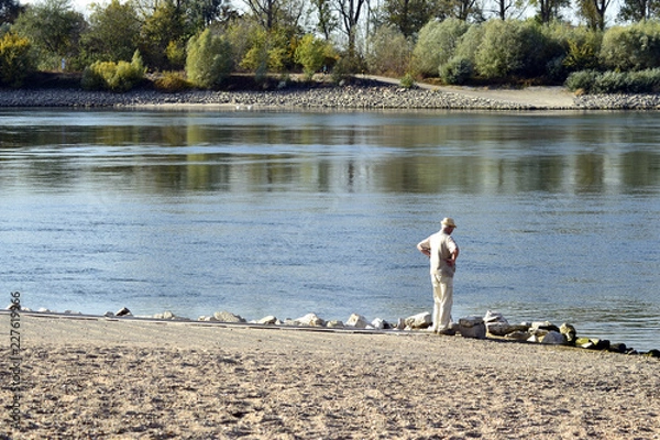 Obraz Alter Mann am Fluss