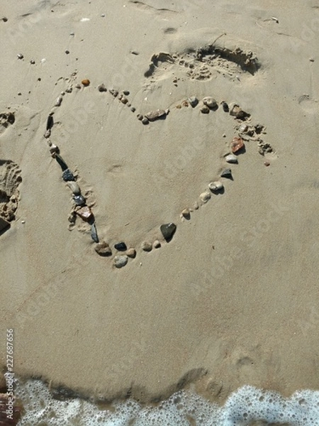 Obraz heart on the beach