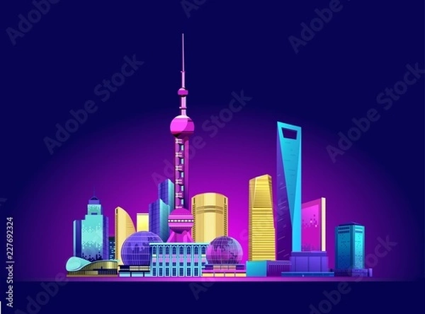 Obraz Shanghai Neon City