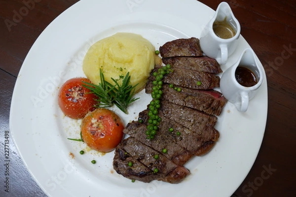 Obraz beef steak on table