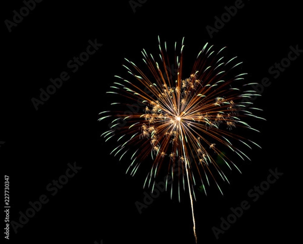 Obraz Fireworks , sparklers ,bursting against a black background