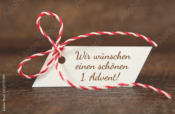 Obraz Wir wünschen einen schönen 1. Advent!