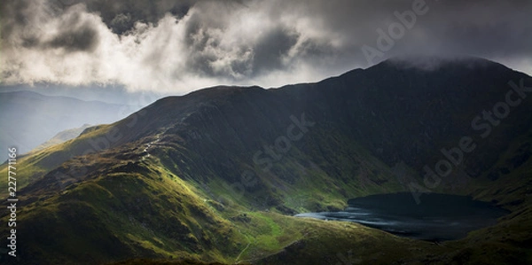Obraz Cadair Idris in Snowdonia National Park, Wales, Uk, just before a storm front came rolling in