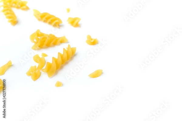 Obraz uncooked macaroni isolated on a white background. Dry macaroni pasta isolated
