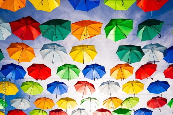 Fototapeta City. Colorful umbrellas