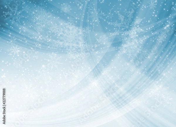 Obraz Blue Christmas Pattern