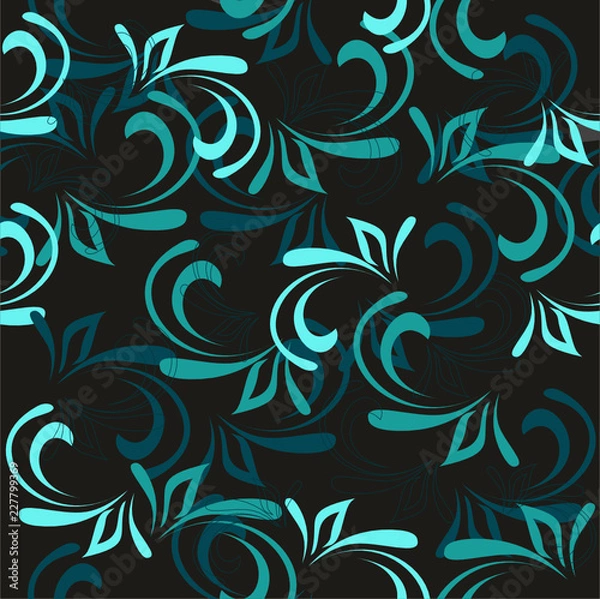 Fototapeta бирюзовые завитки