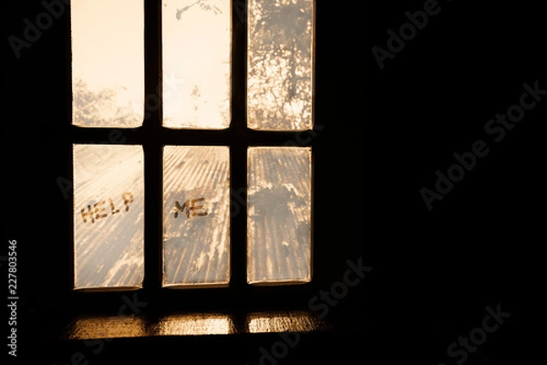 Fototapeta Message in the window