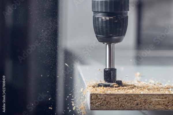 Fototapeta forstner milling cutter in work