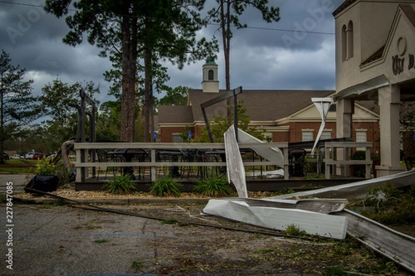 Fototapeta Damage after hurricane Michael