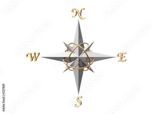 Obraz  Srebrny kompas