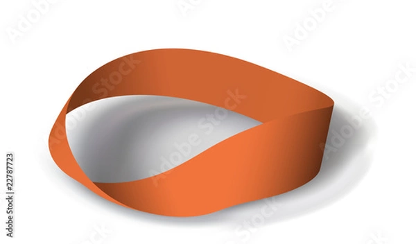 Obraz Mobius band with 180 degree rotation