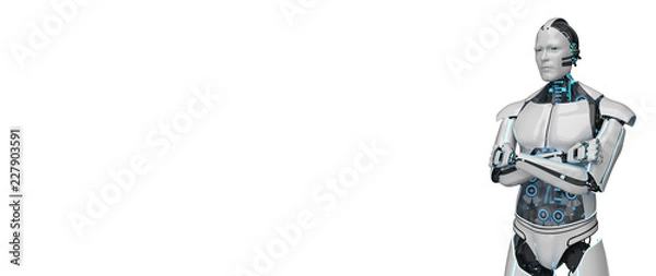 Fototapeta White Robot Click