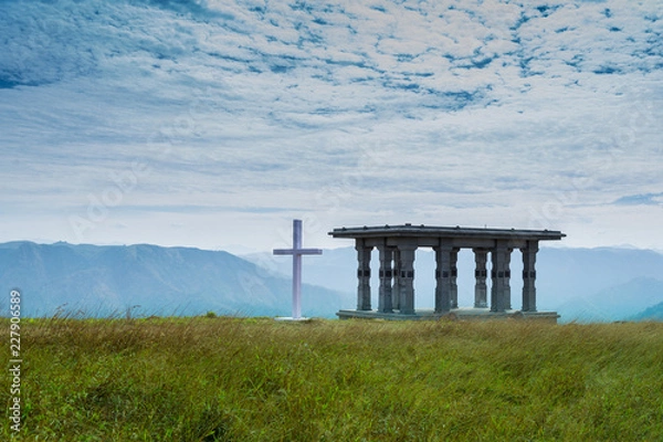Obraz Cross and Mountains