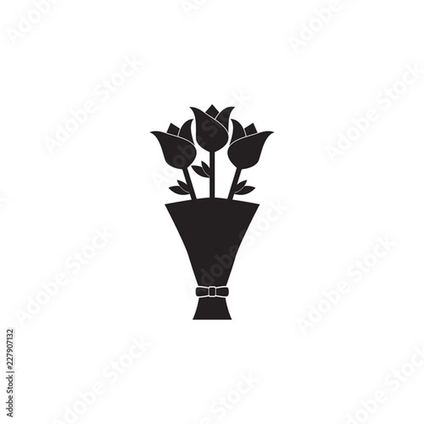 Obraz Flower bouquet vector icon