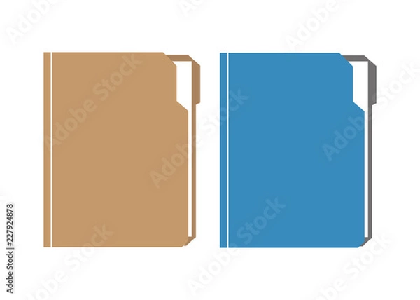 Fototapeta Folder with document. Folder file vector illustration