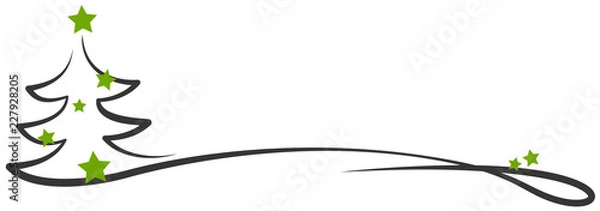 Fototapeta Element choinki zielone gwiazdki
