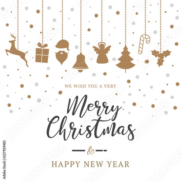 Obraz Merry Christmas Greeting Card