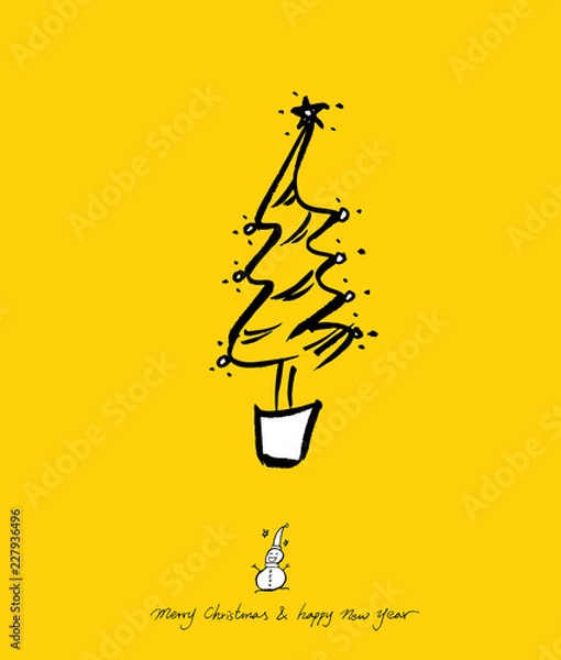 Obraz 성탄절 / 손으로 그린 성탄전 카드