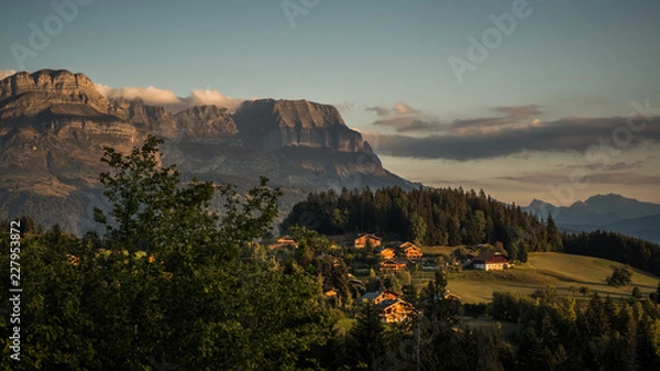 Obraz sunset in the mountains