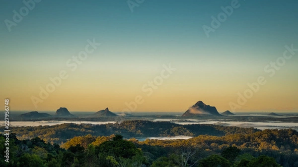 Obraz sunset in the mountains