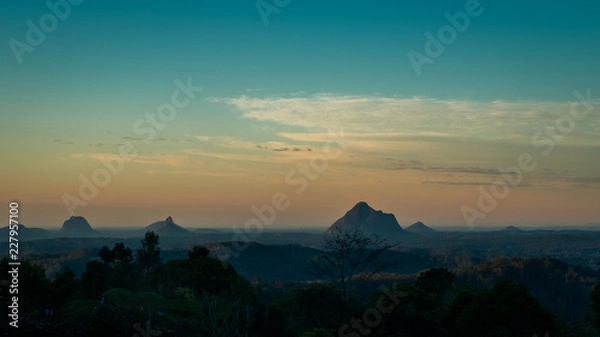 Obraz sunset in the mountains