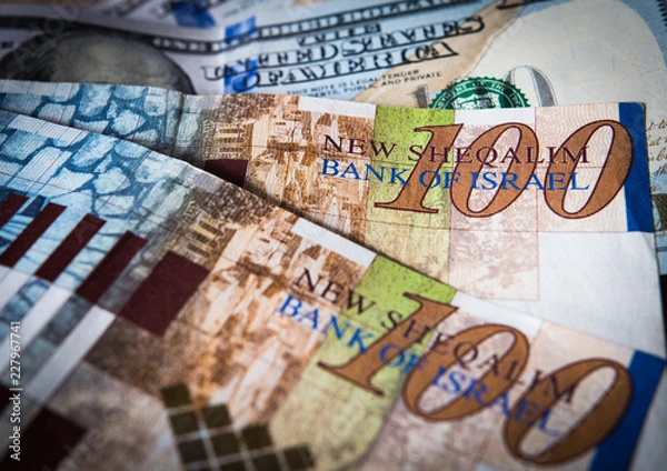 Obraz Shekels with dollars