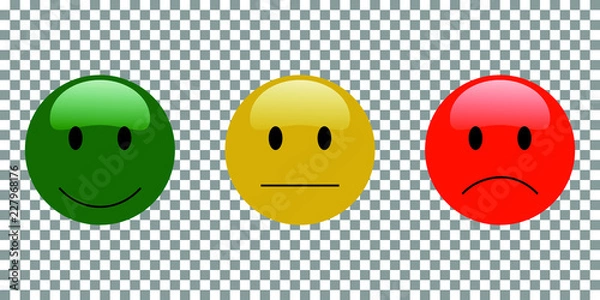 Obraz Smiley Button Bewertung Transparent