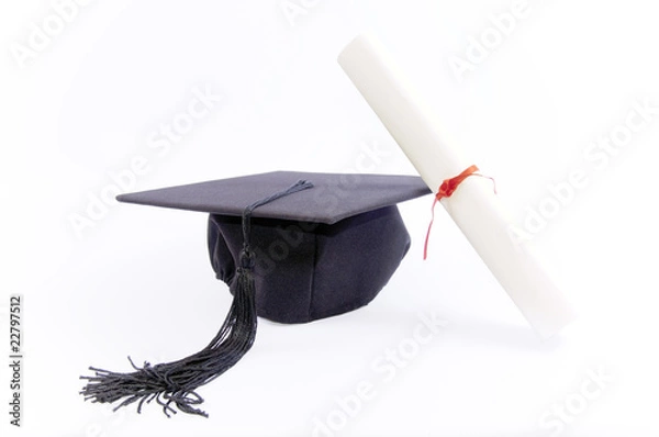 Obraz Student hat and diploma