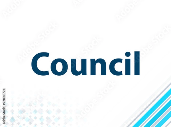 Fototapeta Council Modern Flat Design Blue Abstract Background