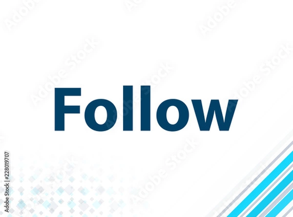 Fototapeta Follow Modern Flat Design Blue Abstract Background