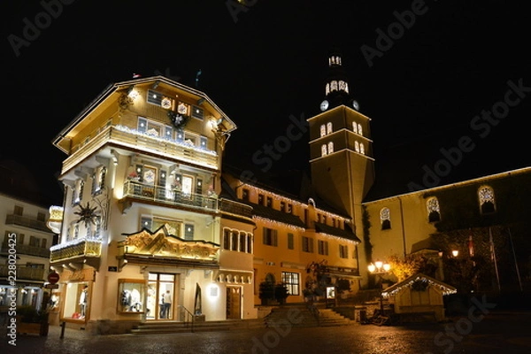 Fototapeta Megeve à Noël - Christmas in megève