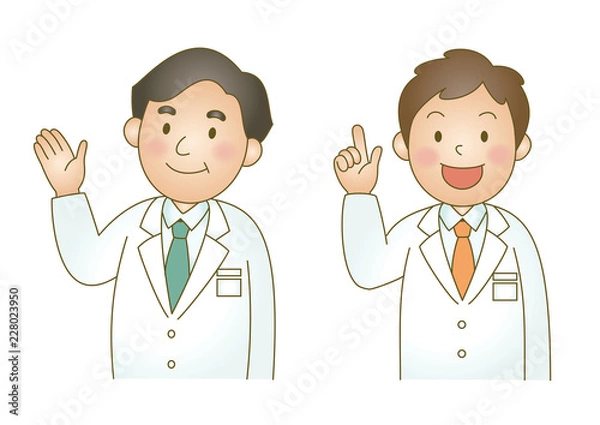 Fototapeta 医療イラスト：男性医師