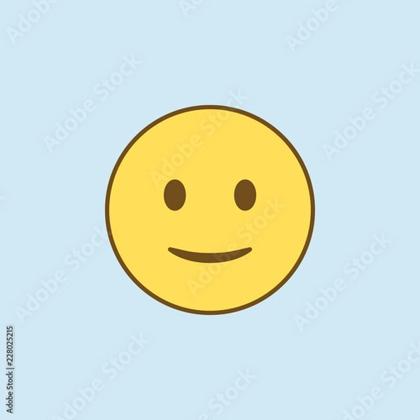 Fototapeta smile 2 colored line icon. Simple yellow and brown element illustration. smile concept outline symbol design from emoji set