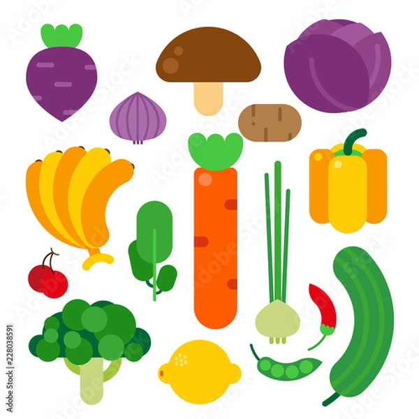 Obraz vegetable vector collection design