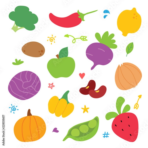 Obraz vegetable vector collection design