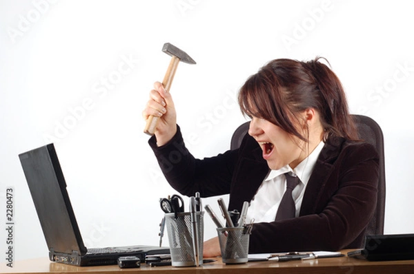 Obraz businesswoman at desk #15