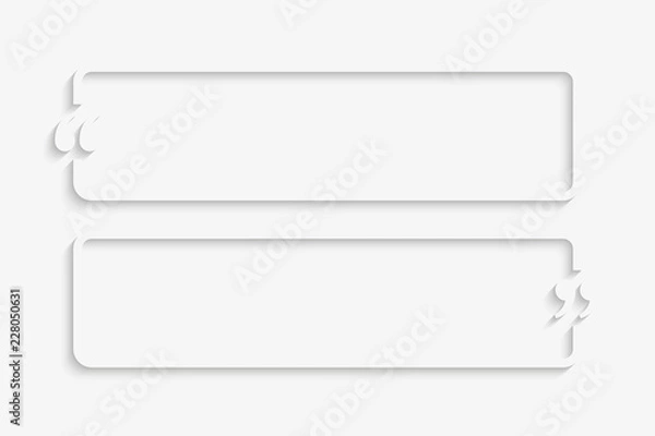 Fototapeta The Rectangle Speech Bubble Quote. Speech Quotes.